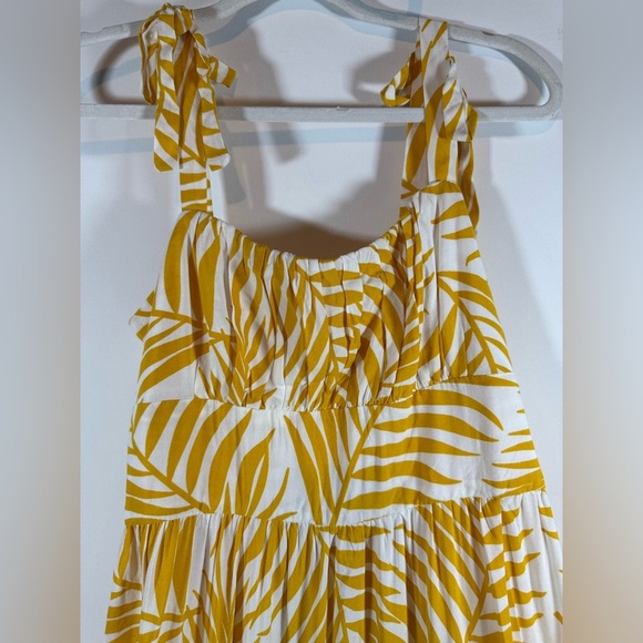Ivy Street Boutique White Mustard woman Summer dress Sleeveless Sz M - Picture 2 of 15